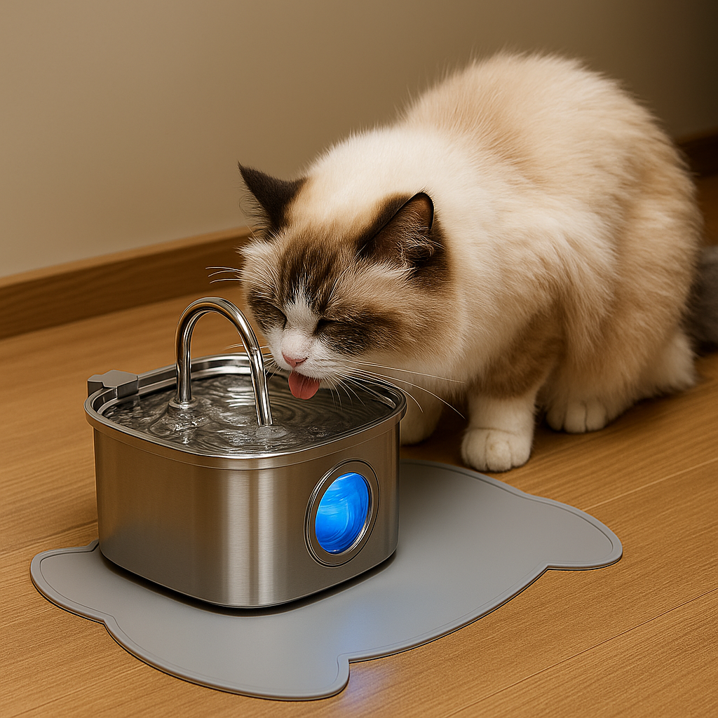 Anti-stänkmatta för Kattellas fontän